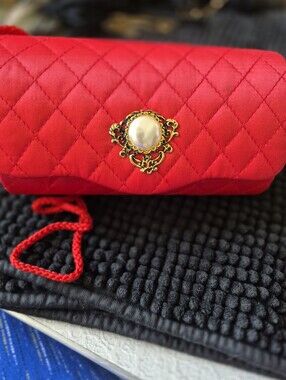 Red Quilted Evening Bag